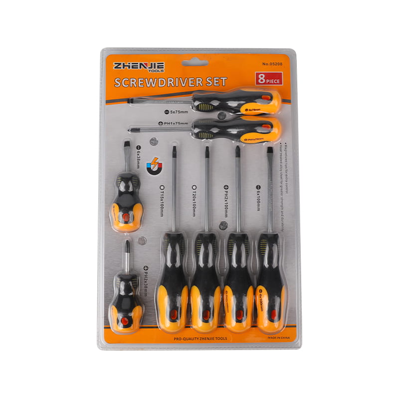 Sada 8ks drážkových krížových skrutkovačov Phillips Torx CRV