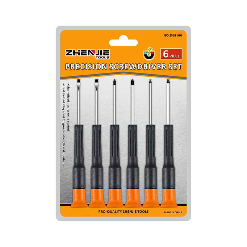 6 kusov rukoväte Ergonomicky navrhnutá súprava precíznych skrutkovačov Phillips Torx CRV